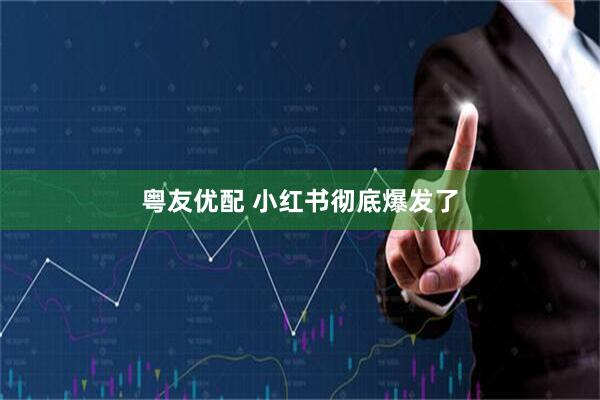 粤友优配 小红书彻底爆发了